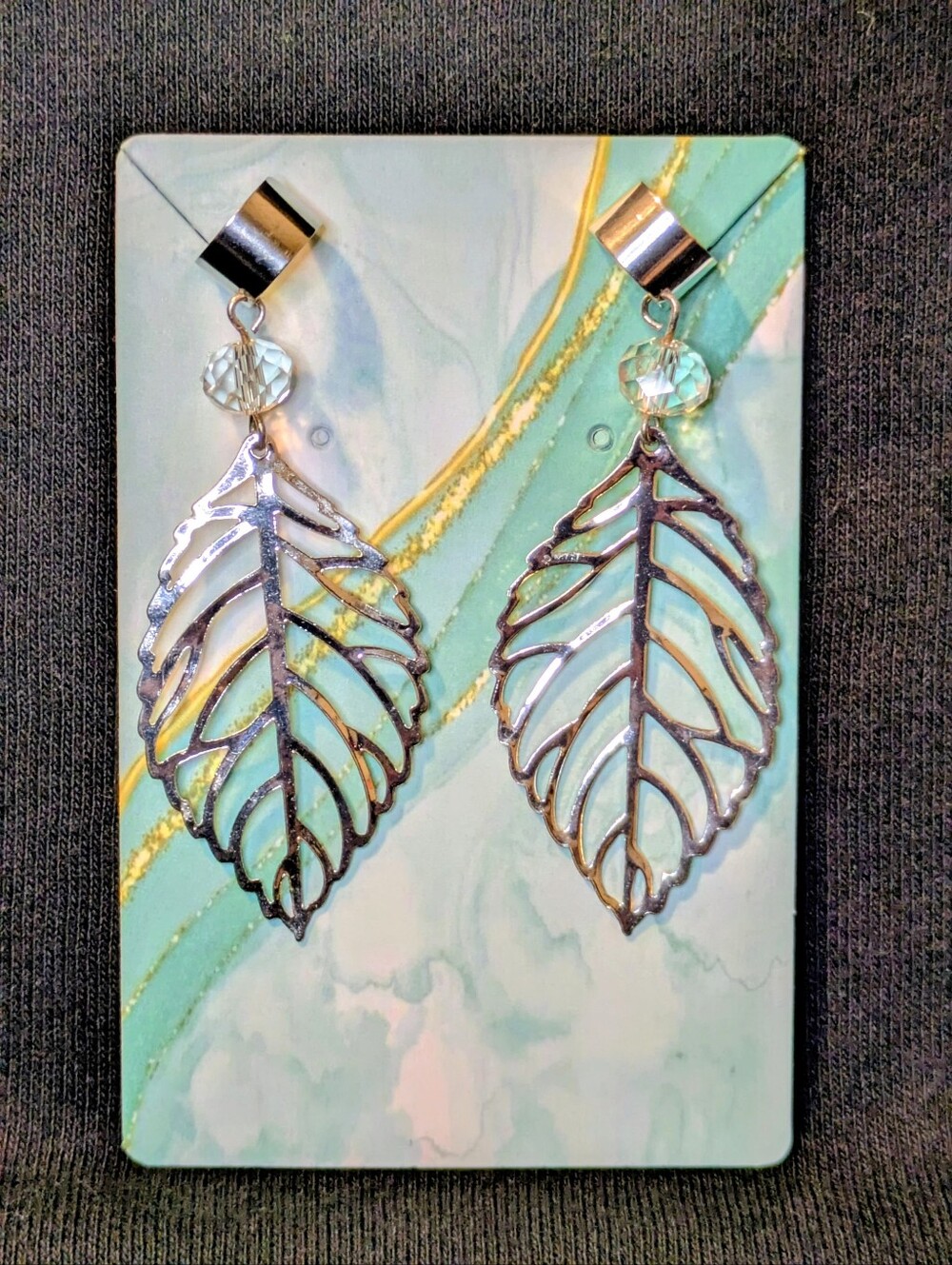 Handmade Silver Leaf Earcuffs